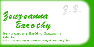 zsuzsanna barothy business card
