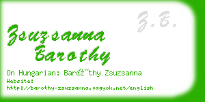 zsuzsanna barothy business card